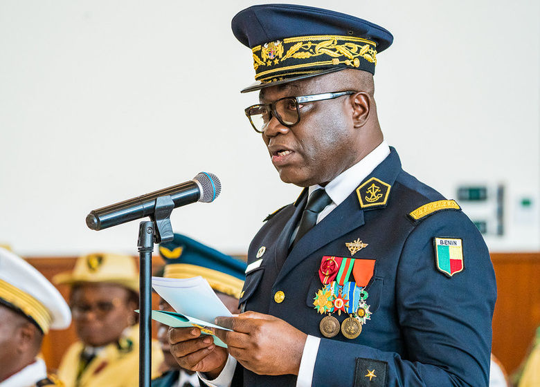 Le chef d'état-major de l'armée béninoise, le général Fructueux Gbaguidi à Cotonou