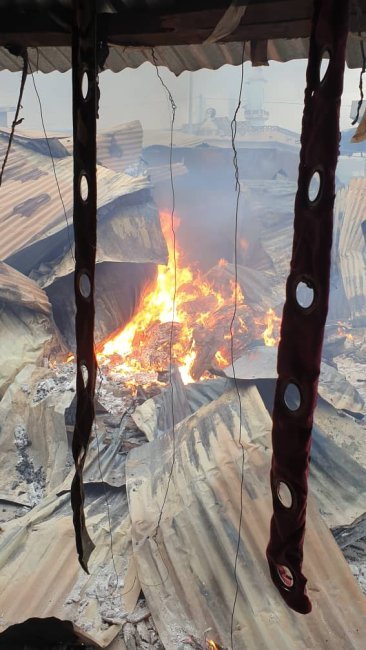 Un incendie s'est déclaré au marché de Zongo à Parakou