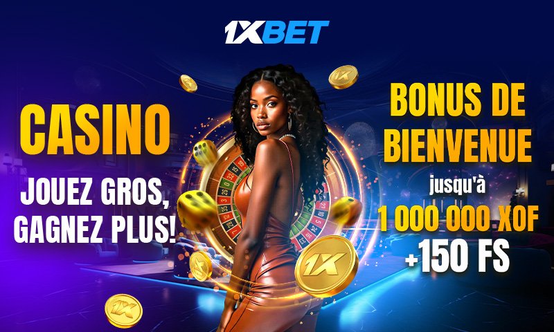1xBet Casino, les meilleurs jeux de hasard, les top tournois, des bonus généreux et des gains substantiels !