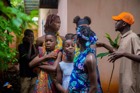 Des enfants bénéficiaires de l'ONG Action for Future
