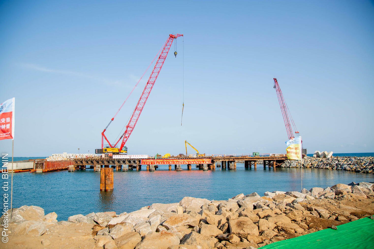 Le port de Sèmè au Bénin qui doit permettre au Niger d'écouler son pétrole brut. © PRÉSIDENCE DU BÉNIN