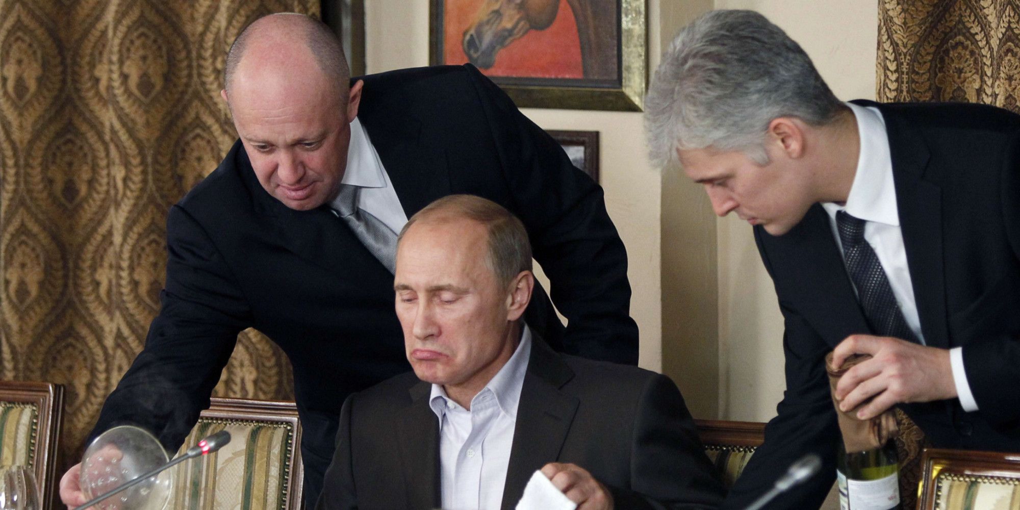 Le président russe, Vladimir Poutine et le chef de Wagner Evegueni Prigojine.