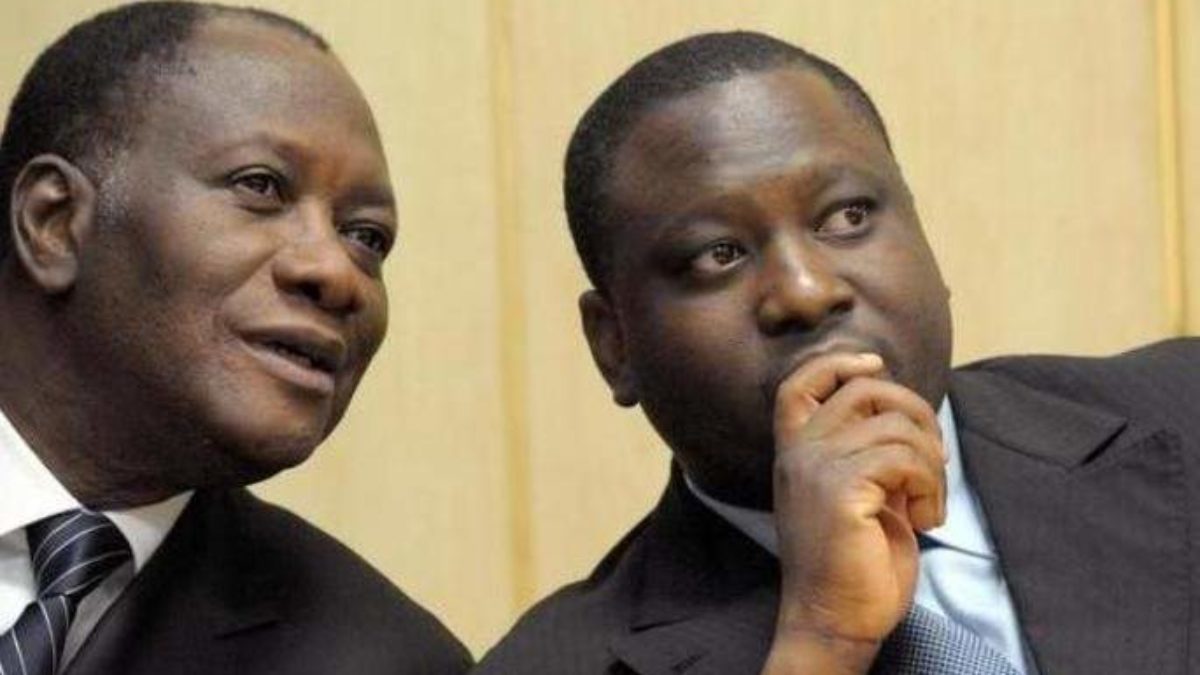 Le président Ouattara et Guillaume Soro