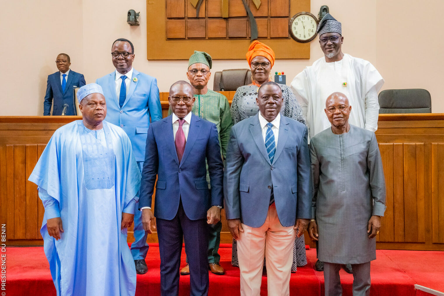 Le président Patrice Talon et des députés du parlement béninois. © Présidence du Bénin