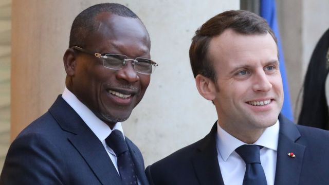 Le président béninois, Patrice Talon et son homologue français Emmanuel Macron.