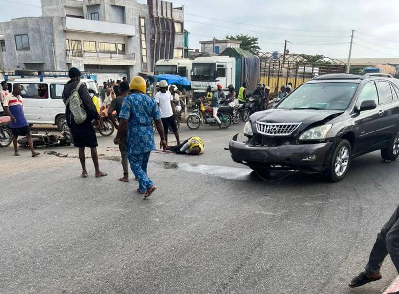 Image du zémidjan percuté ce samedi à Sèkandji